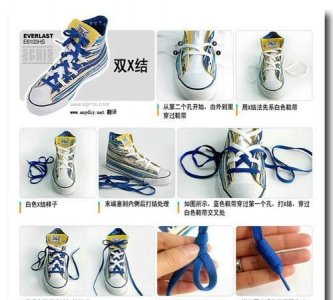 ​网红系鞋带的方法图解,系鞋带的正确方法图解