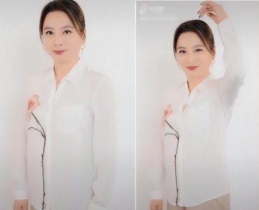 ​甜歌皇后李玲玉再扮玉兔精！穿低胸背心露小腹，皮肤白嫩没皱纹