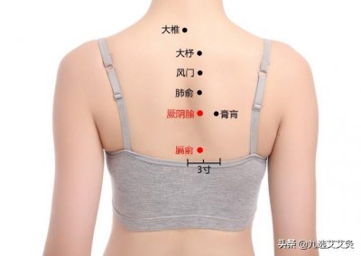 ​膈俞穴：和血理血，通膈降逆