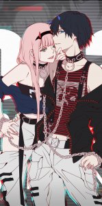 ​《DARLING in the FRANXX国家队》广和02（zerotwo），全面屏壁纸