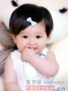 ​婴儿发型 短发图片 简单清新萌宝登场