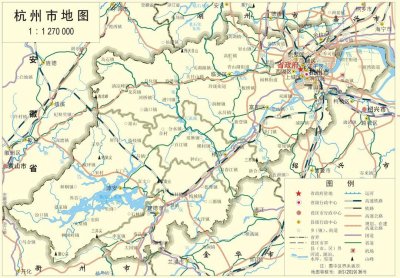 ​浙江省杭州市（13区县）标准地图