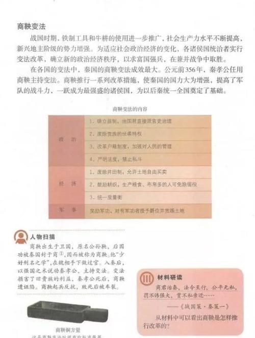 商鞅变法的内容有哪些?
