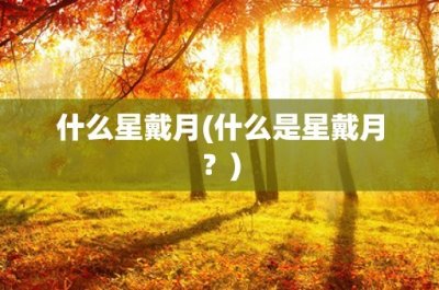 ​什么星戴月(什么是星戴月？)