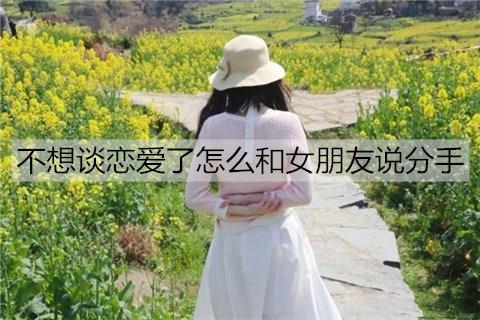 不想谈恋爱了怎么和女朋友说分手3