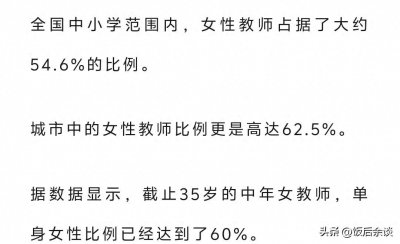 ​女教师成‘剩女’主力军，超6成大龄女教师单身，背后原因很现实