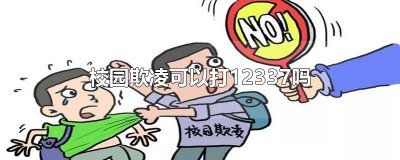 ​校园欺凌可以打12337吗