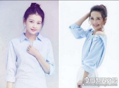 ​孙怡李沁长得太像了，卸妆后一眼就能辨出(一个像少女一个像大