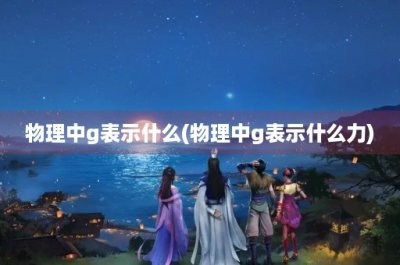 ​物理中g表示什么(物理中g表示什么力)