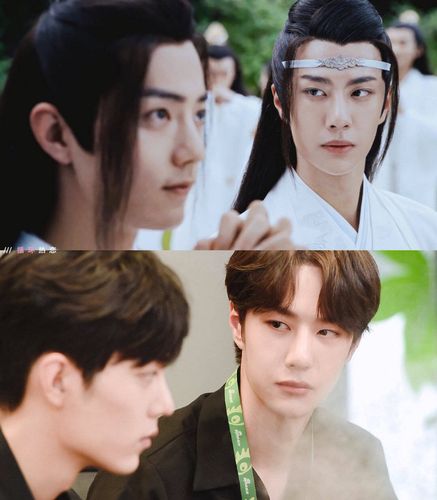 王一博肖战车库热吻