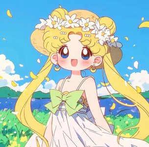 ​春天如约而至｜美少女战士头像｜月野兔