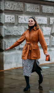 ​豹纹半身裙配什么外套搭配图片 冬季豹纹裙可以这样穿