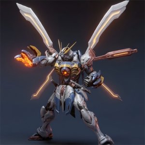 ​魔鬼高达、神高达插画，神高达黑化了吗？