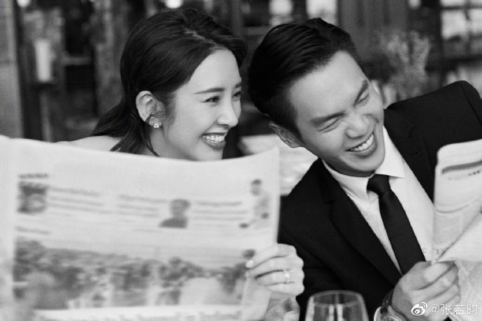 张若昀晒婚纱照官宣结婚，用8个字许诺一生，唐艺昕用一个字回应