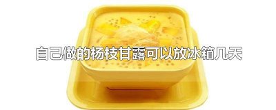 ​做好的杨枝甘露可以放冰箱吗 杨枝甘露放冰箱可以放几天