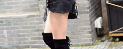 ​长筒靴怎么穿就一下就穿进去了