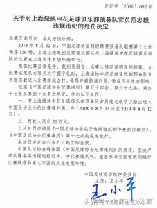 ​重磅罚单！范志毅因击打辱骂裁判遭足协禁赛1年 已当面道歉获谅解