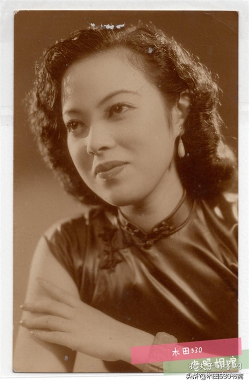 老照片 李香兰民国七大歌后之一、《夜来香》《何日君再来》原唱