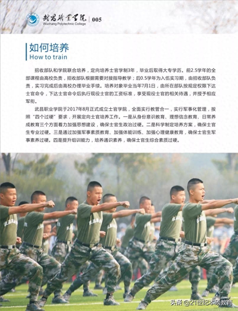武昌职业学院定向士官2020招生简章