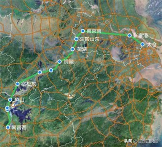 ​D3194次列车由南昌西至太仓，过庐山、南京、张家港等地